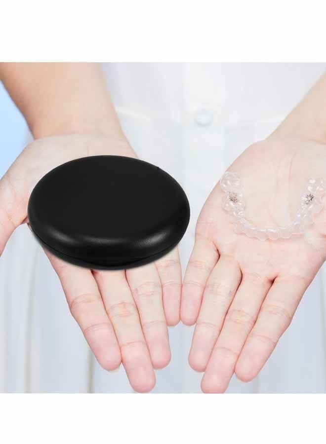 2 PCS Retainer Case, Mouth Guard Case with Mirror, Black - Image 4